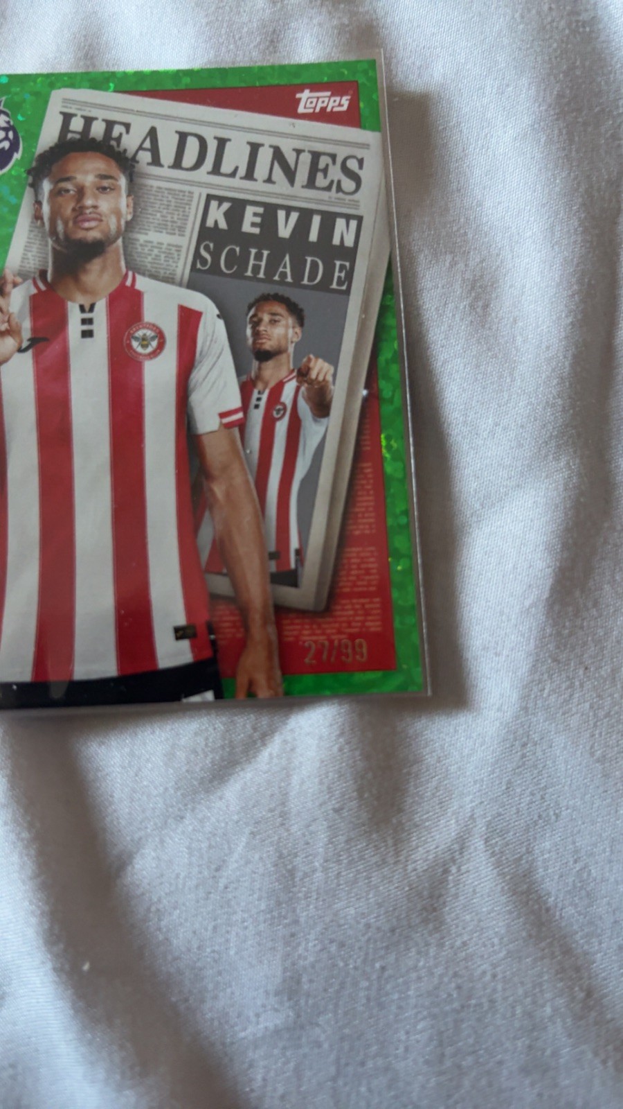Kevin Schade Green Speckle 27 /99 Tekkers  Topps Premier League 2026 Brentford for sale on Ebay