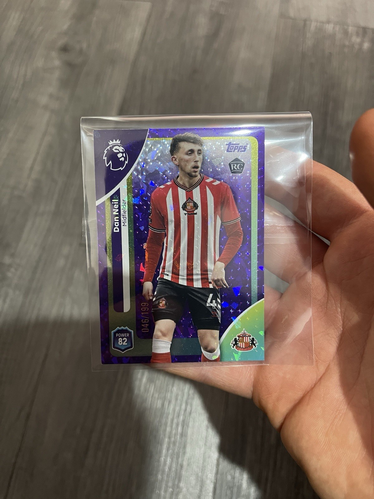 Topps Premier League 2025/2026 Dan Neil RC Purple / 199 Sunderland for sale on Ebay