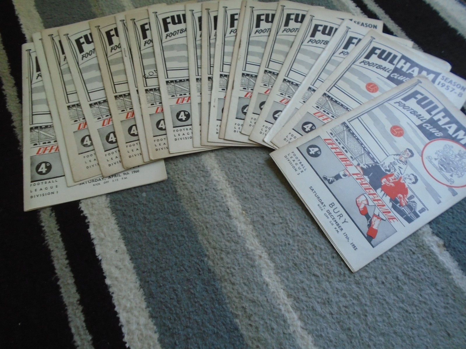 FULHAM HOMES 1955-6 TO 1959-60 X 18 ISSUES ALL LISTED for sale on Ebay
