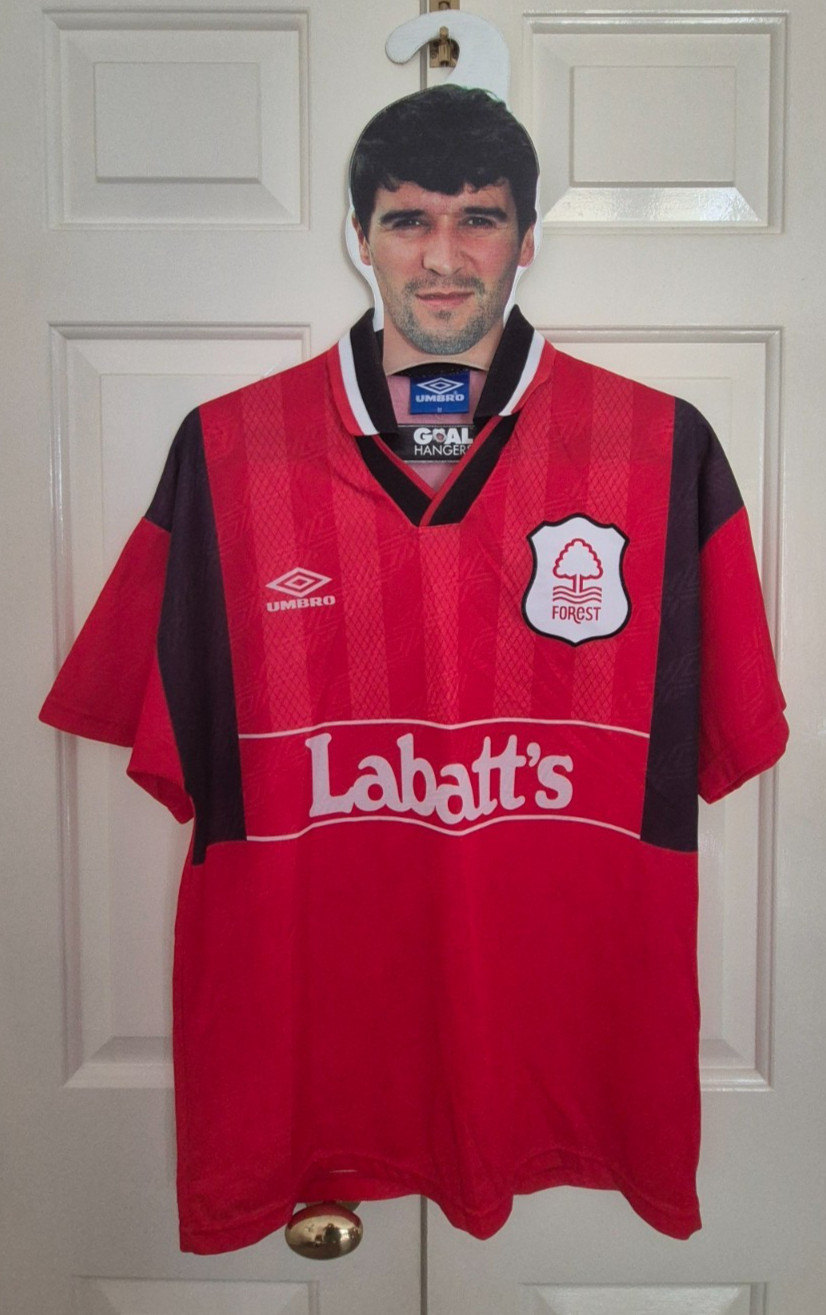 Nottingham Forest Retro Home Shirt - 1994-96 - Umbro - Labatt's - Medium for sale on Ebay