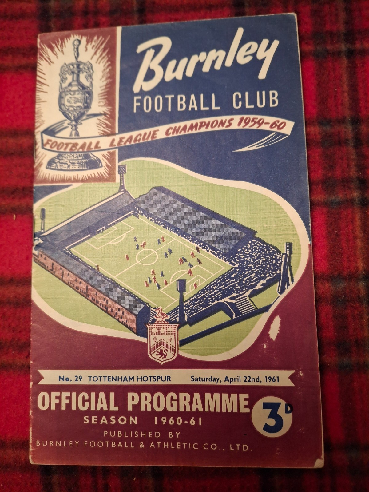 BURNLEY V TOTTENHAM 1960-61 DOUBLE SEASON for sale on Ebay