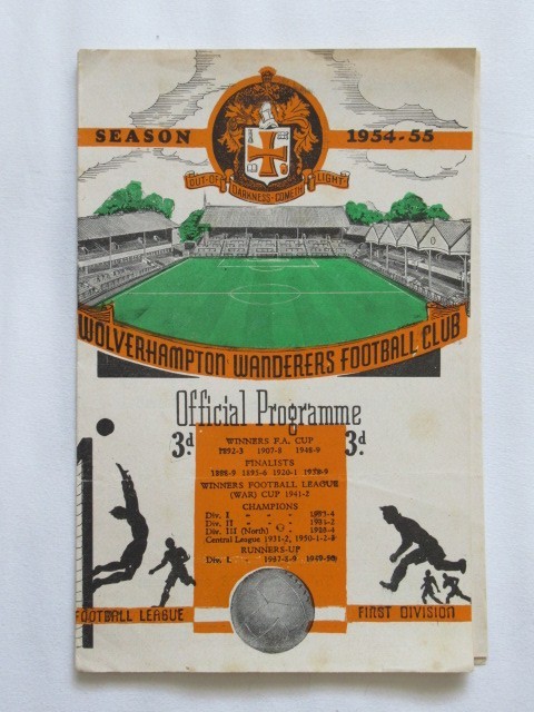 Football Programme Wolves v Arsenal 1954/55 for sale on Ebay