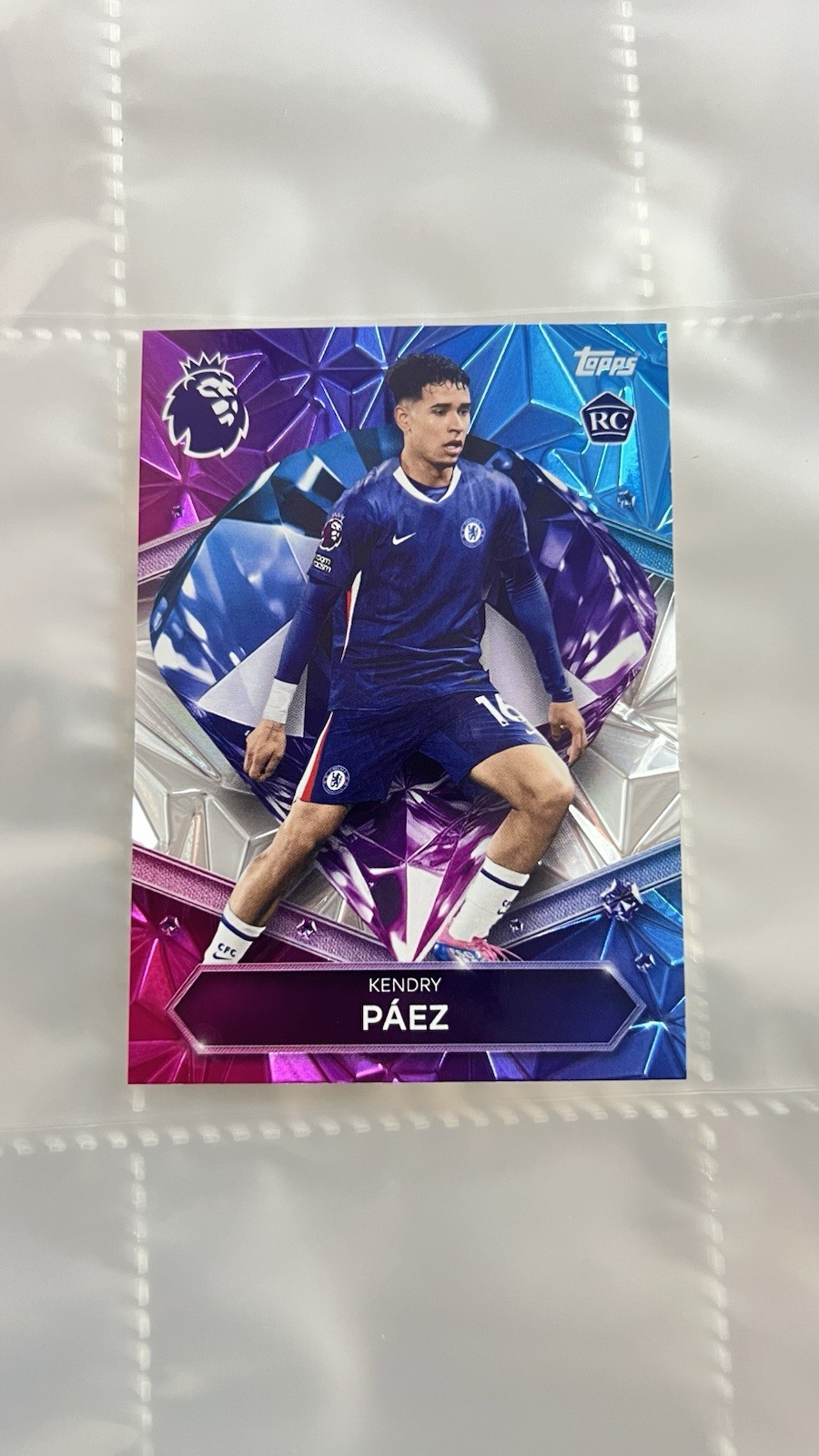 Diamond Kendry Paez RC Topps Premier League 2025/2026 Chelsea Rookie # DR3 for sale on Ebay