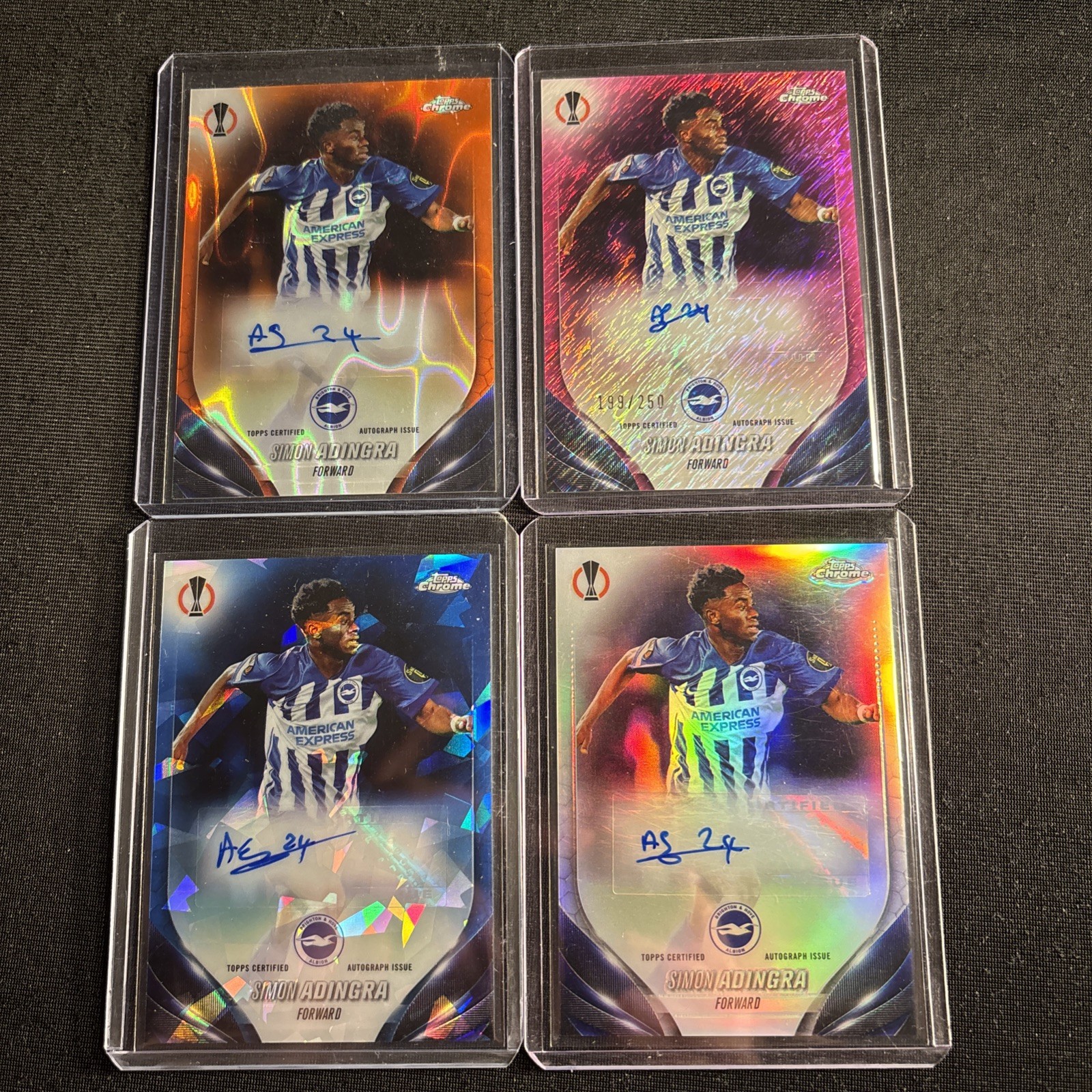 2023-24 Topps Chrome UEFA - Simon Adingra AUTO Orange Lava Bundle Sunderland  for sale on Ebay