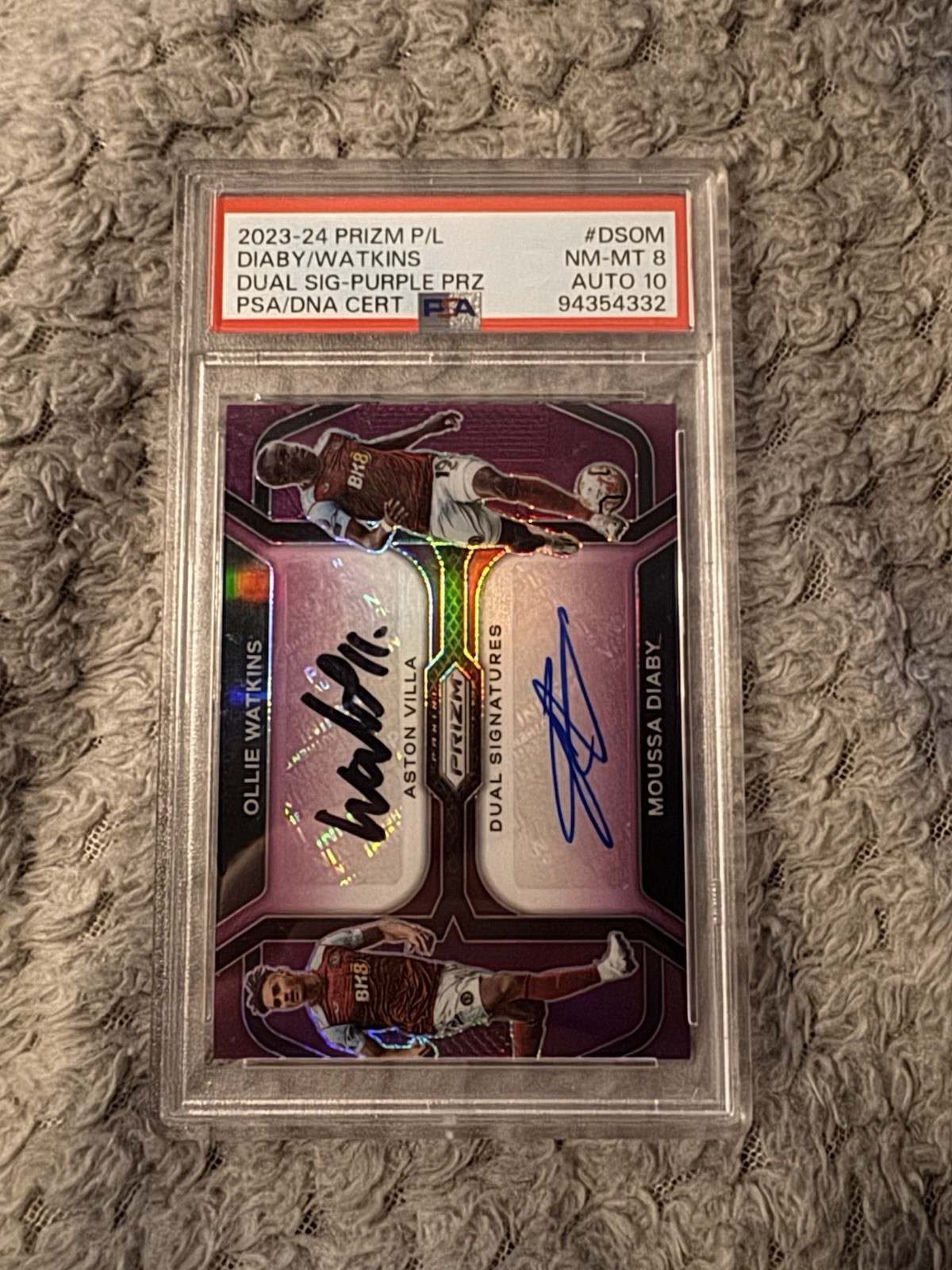 Ollie Watkins & Moussa Diaby Dual Autograph 3/10 Aston Villa Prizm PL 2023-24 for sale on Ebay