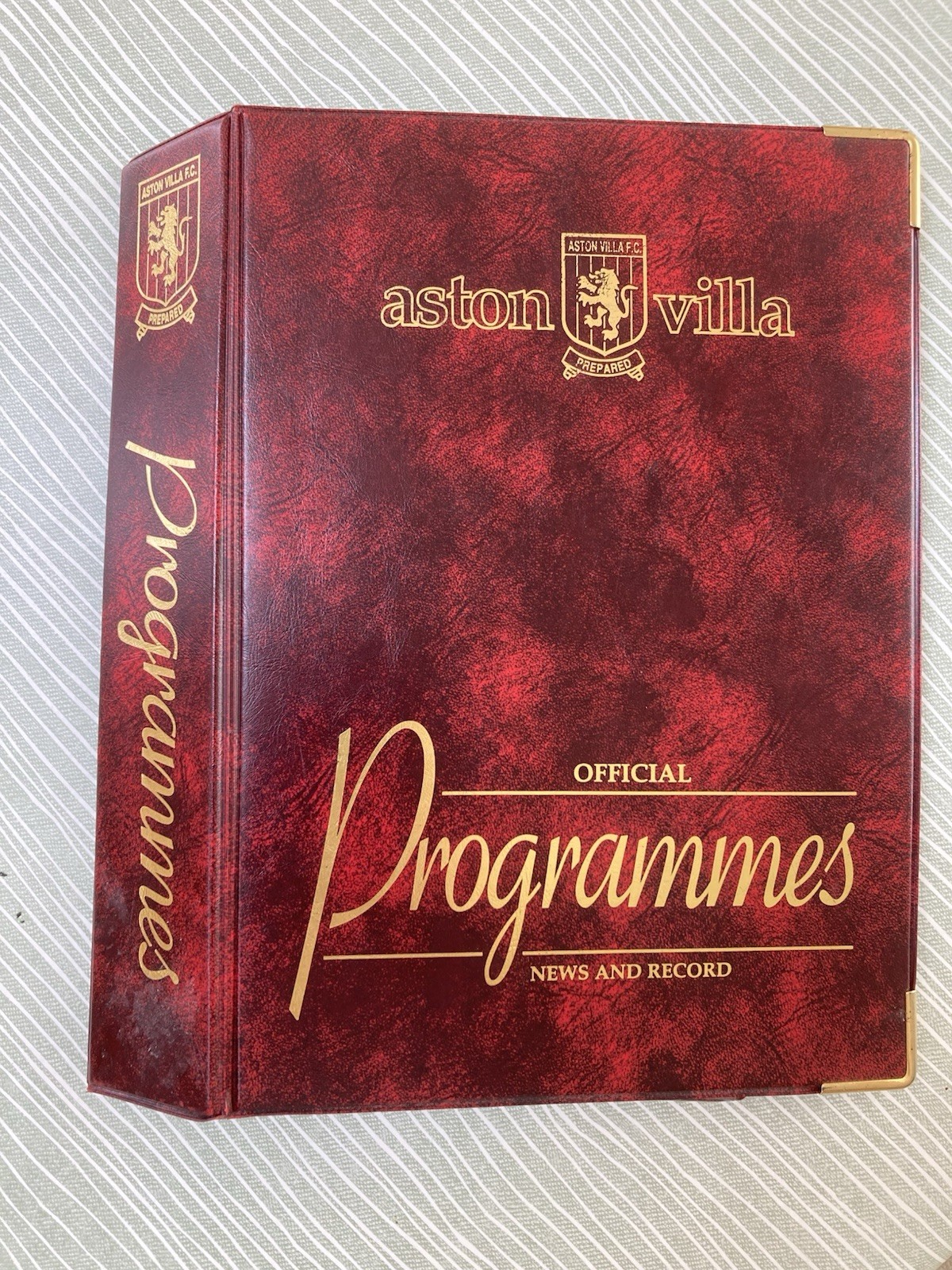 Aston Villa Programme Binder/Folder 1990s for sale on Ebay