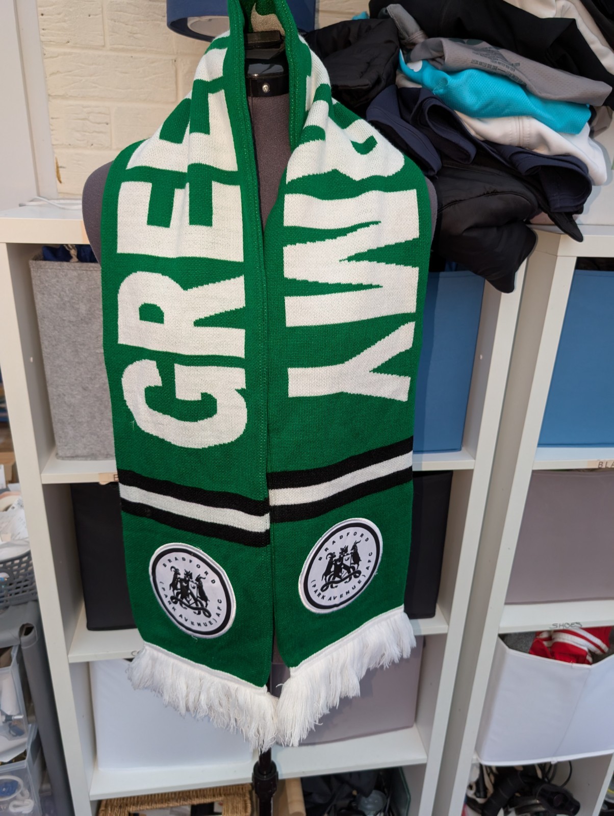 Bradford Park Avenue Non League Football Scarf  (Not Shirt)  Green White BPA  XL for sale on Ebay