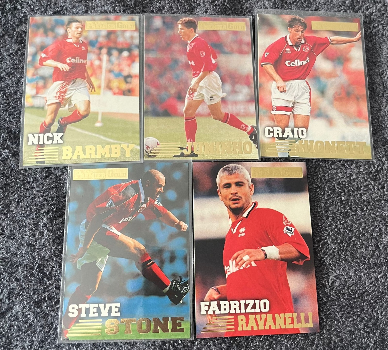 Merlin Premier Gold 1996/97 Middlesbrough FC x 5 Juninho for sale on Ebay