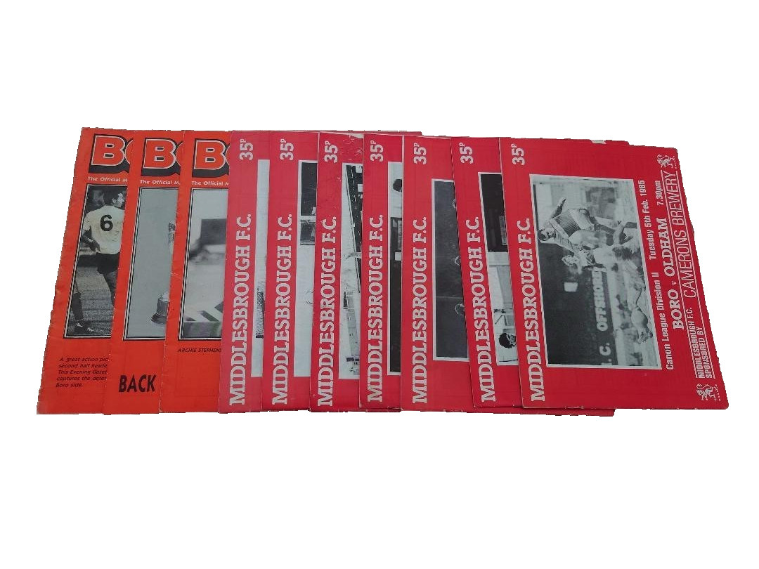 Collection of 10 1985-1986 Middlesbrough programmes for sale on Ebay