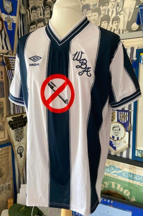 West Bromwich Albion, 1984/85 reproduction, size large 43