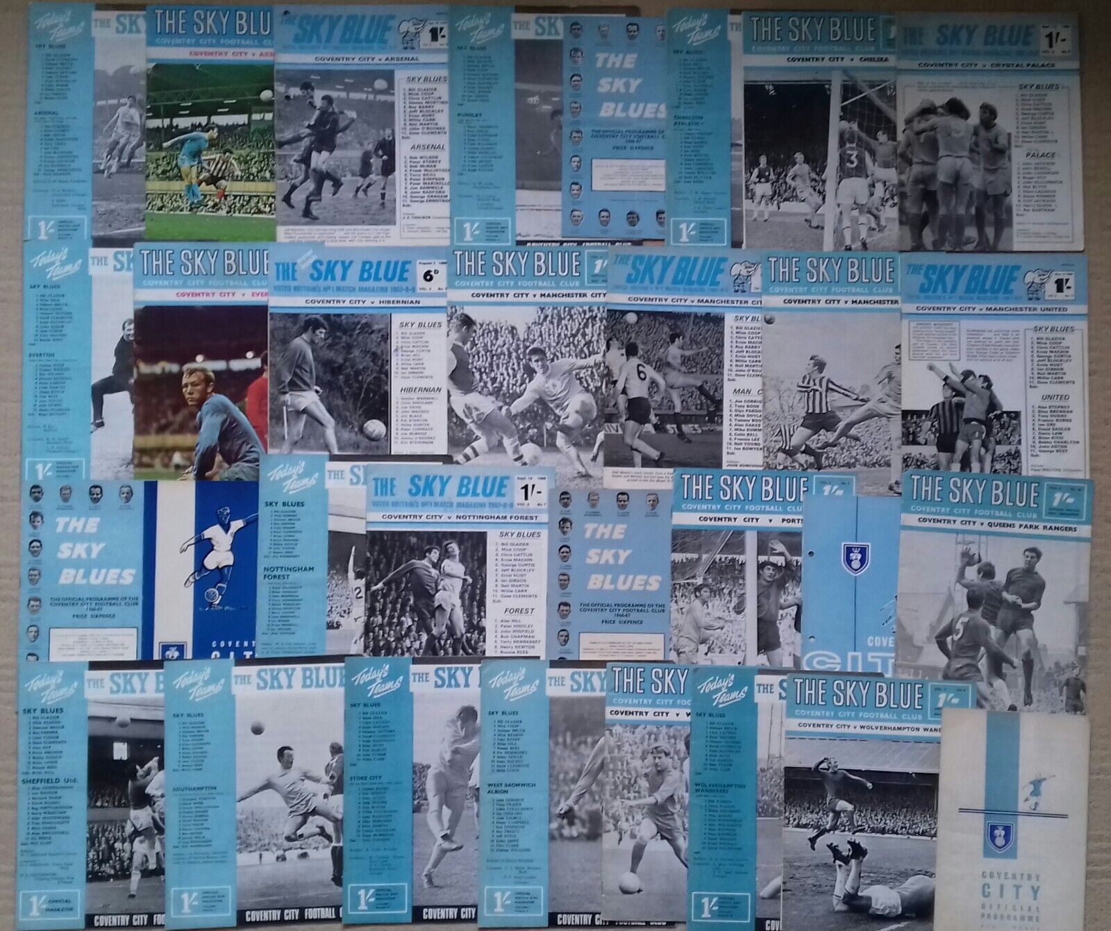 COVENTRY CITY FC. 31 Different 1960s Home Programmes for sale on Ebay