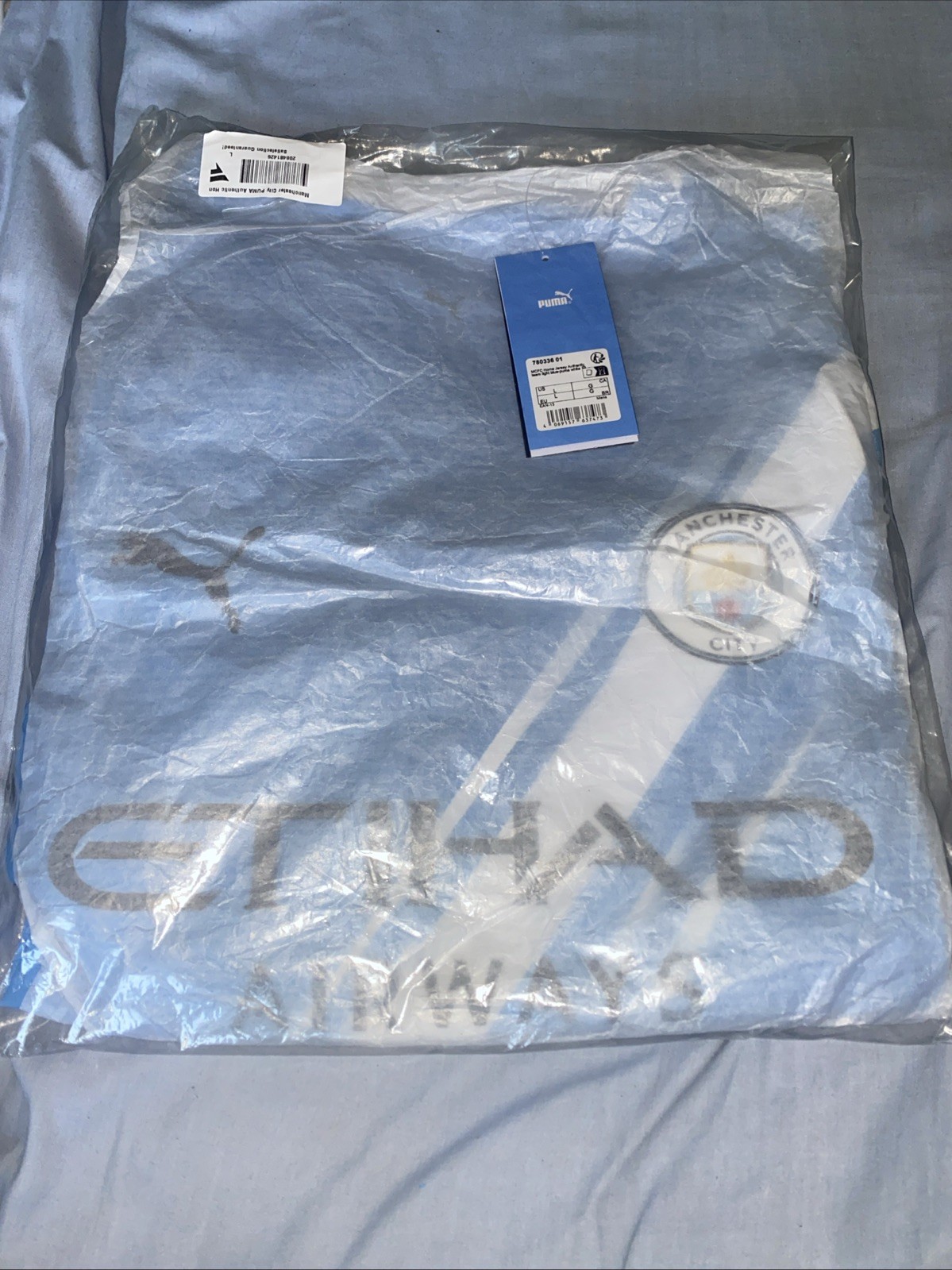 Manchester City 2025/26 Home Shirt Size L Brand New With Tags for sale on Ebay