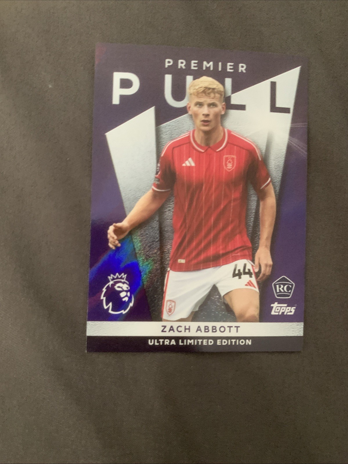 Topps Premier League 2026 Premier Pull Zach Abbott Rookie RC Notts Forest PP16 for sale on Ebay