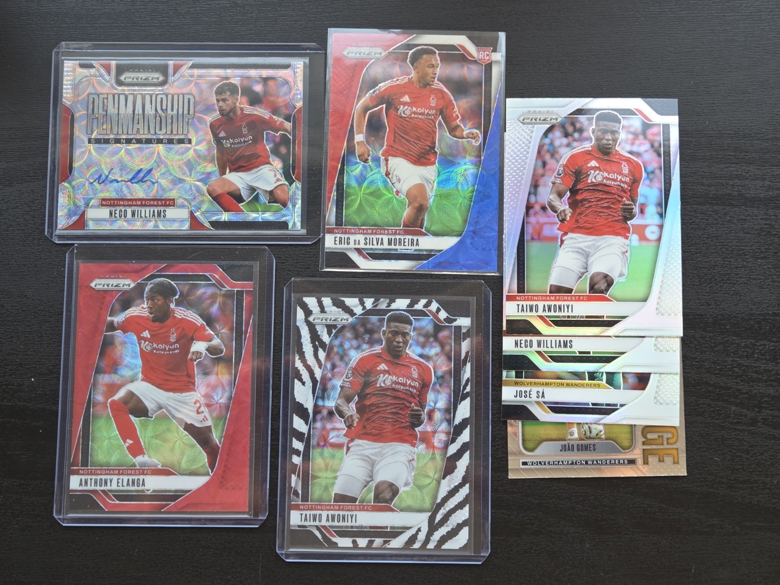 Neco Williams Auto Elanga /30 /15 2025 Panini Prizm EPL Nottingham Forest LOT for sale on Ebay