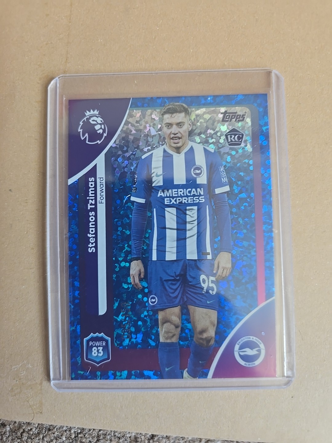 Topps 2026 Premier League Stefanos Tzimas Brighton Blue Rookie Card /150 for sale on Ebay