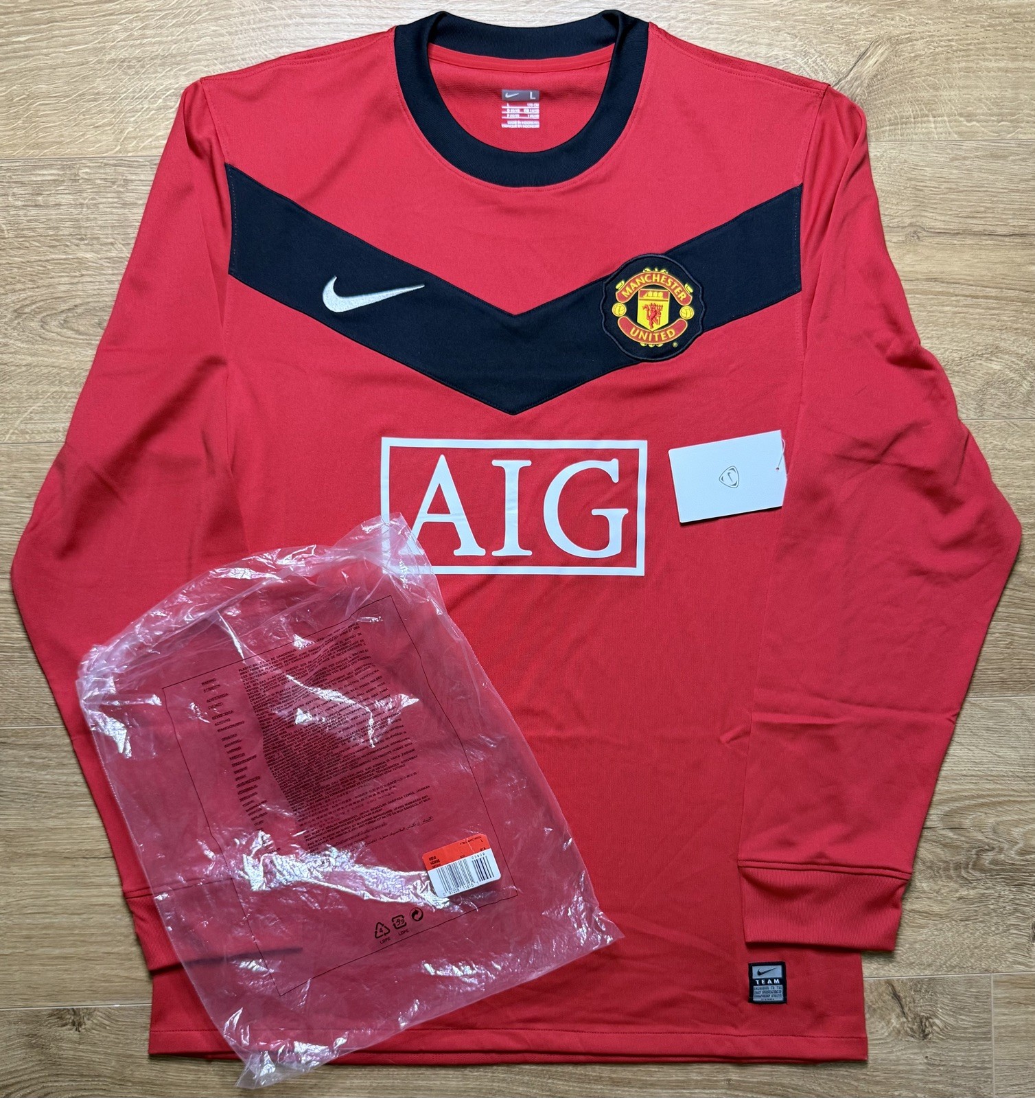 ORIGINAL MANCHESTER UNITED  2009/10 Player Issue Home Shirt LARGE NIKE BNWT Rare for sale on Ebay