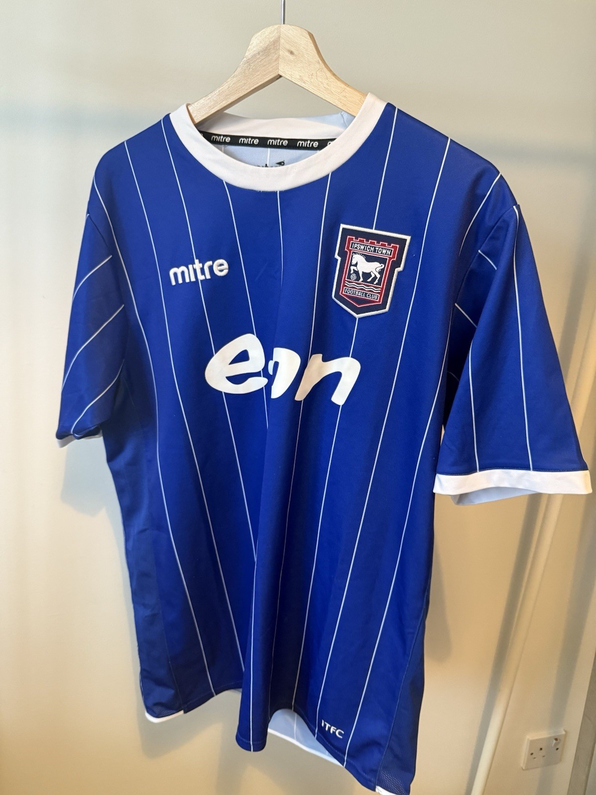 Ipswich Town FC 2007-2008 Home Shirt Size Large Adult for sale on Ebay
