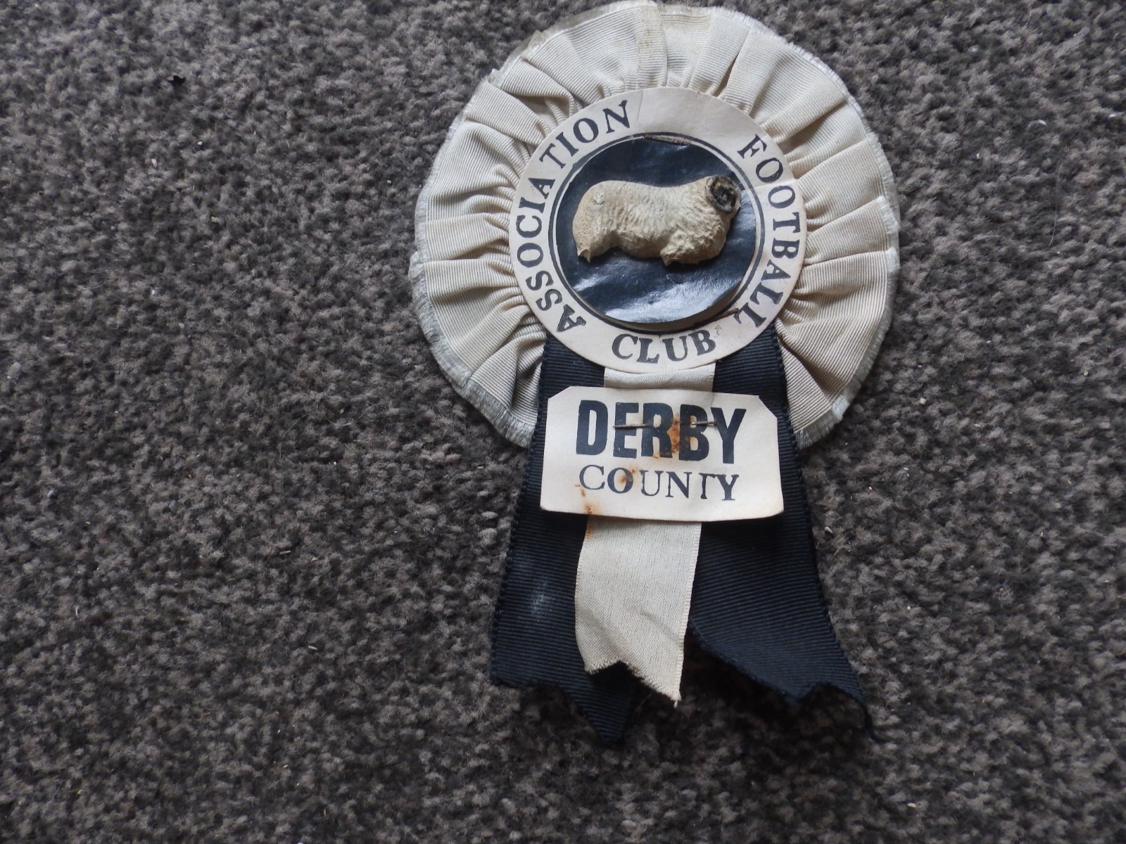derby county 1960s rossette for sale on Ebay