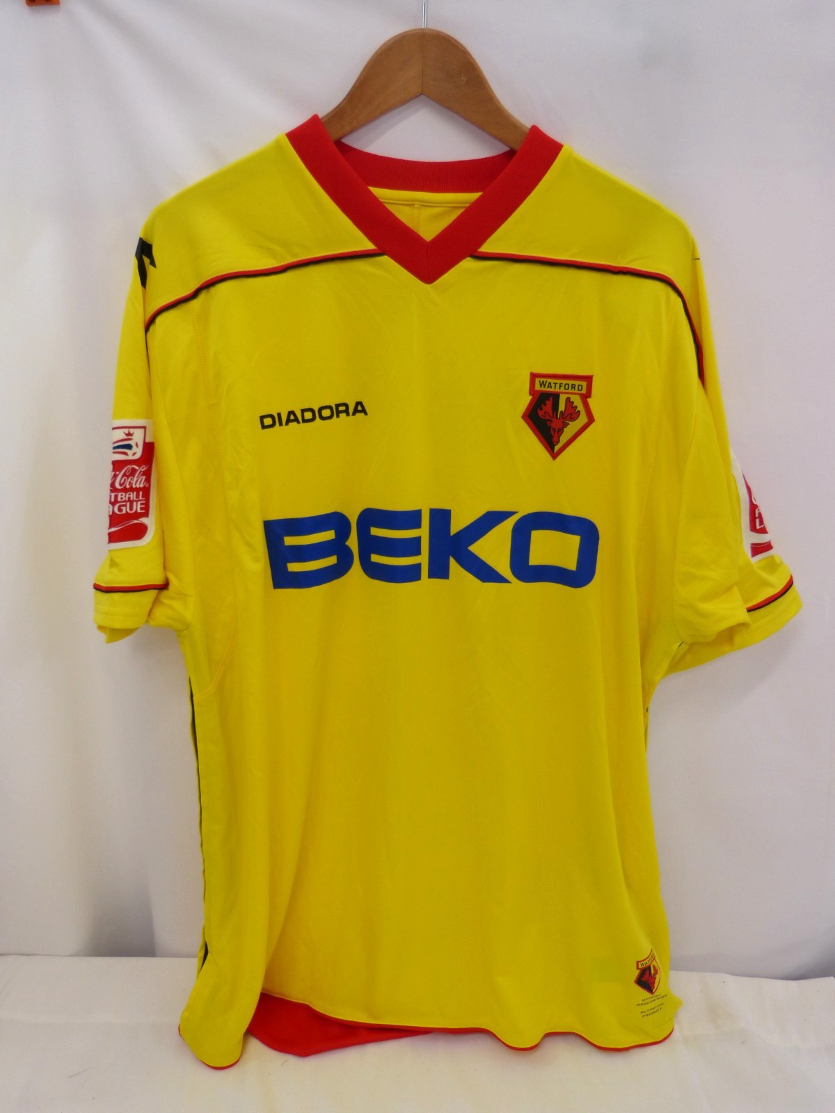 Watford FC Home Football Shirt 2008/09 Season 'Wells' Size XL (L50) for sale on Ebay
