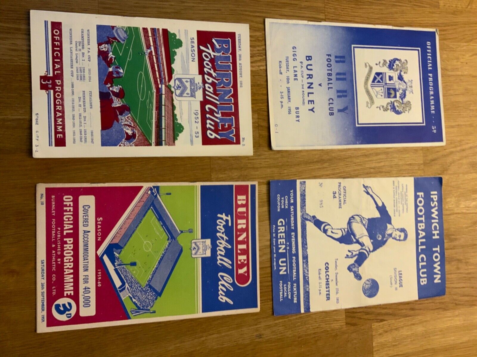 55/56 Bury v Burnley FAC for sale on Ebay