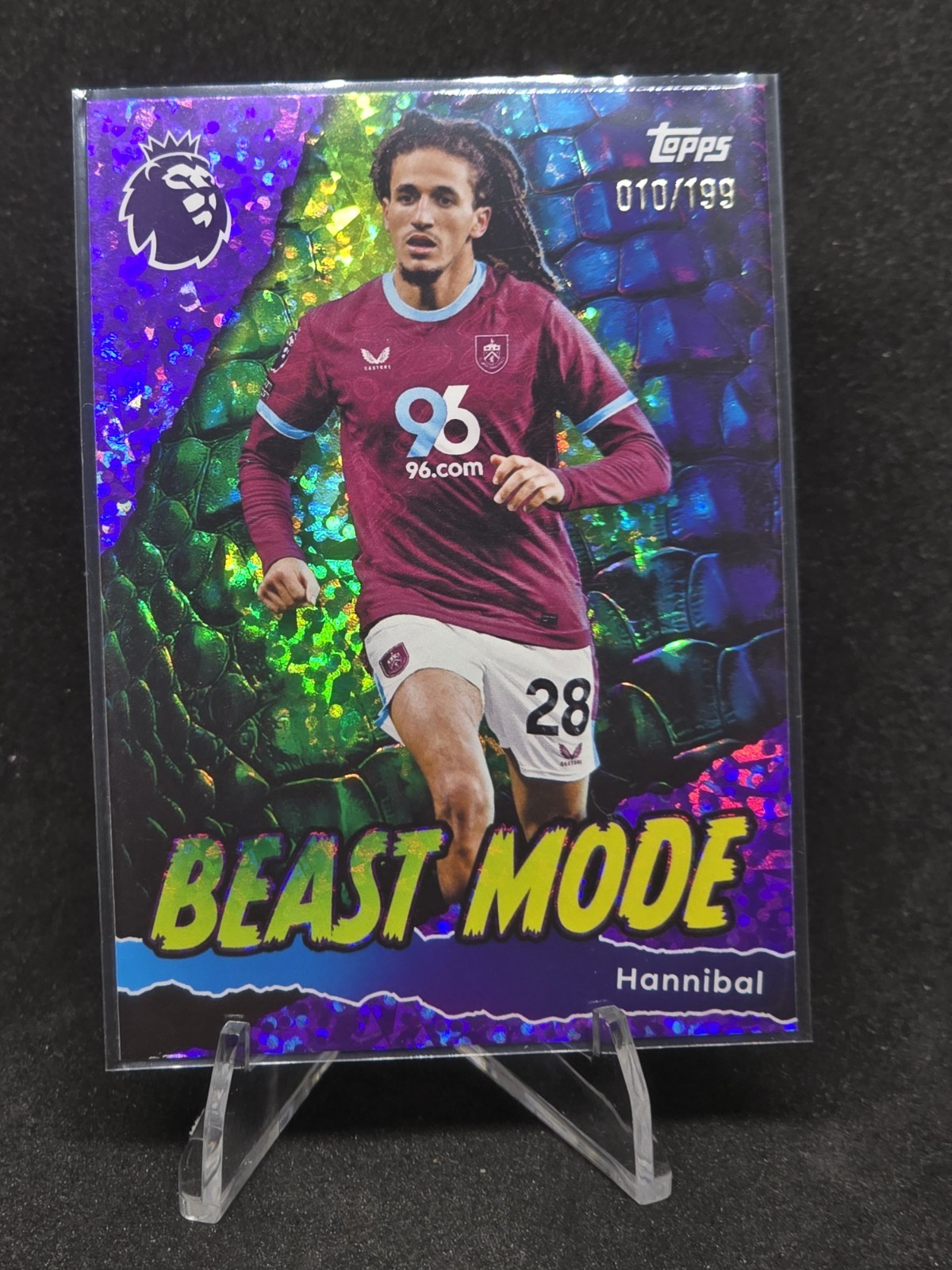 Topps Premier League 2026 Beast Mode Hannibal Purple Sparkle 010/199 Burnley for sale on Ebay