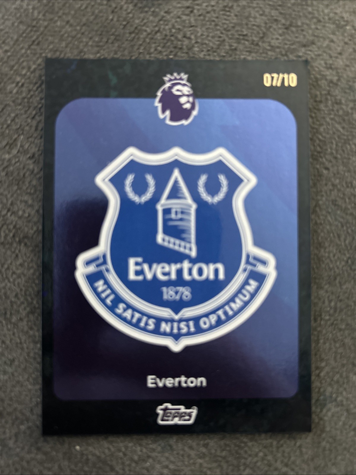 Topps Premier League 7/10 Everton Badge for sale on Ebay