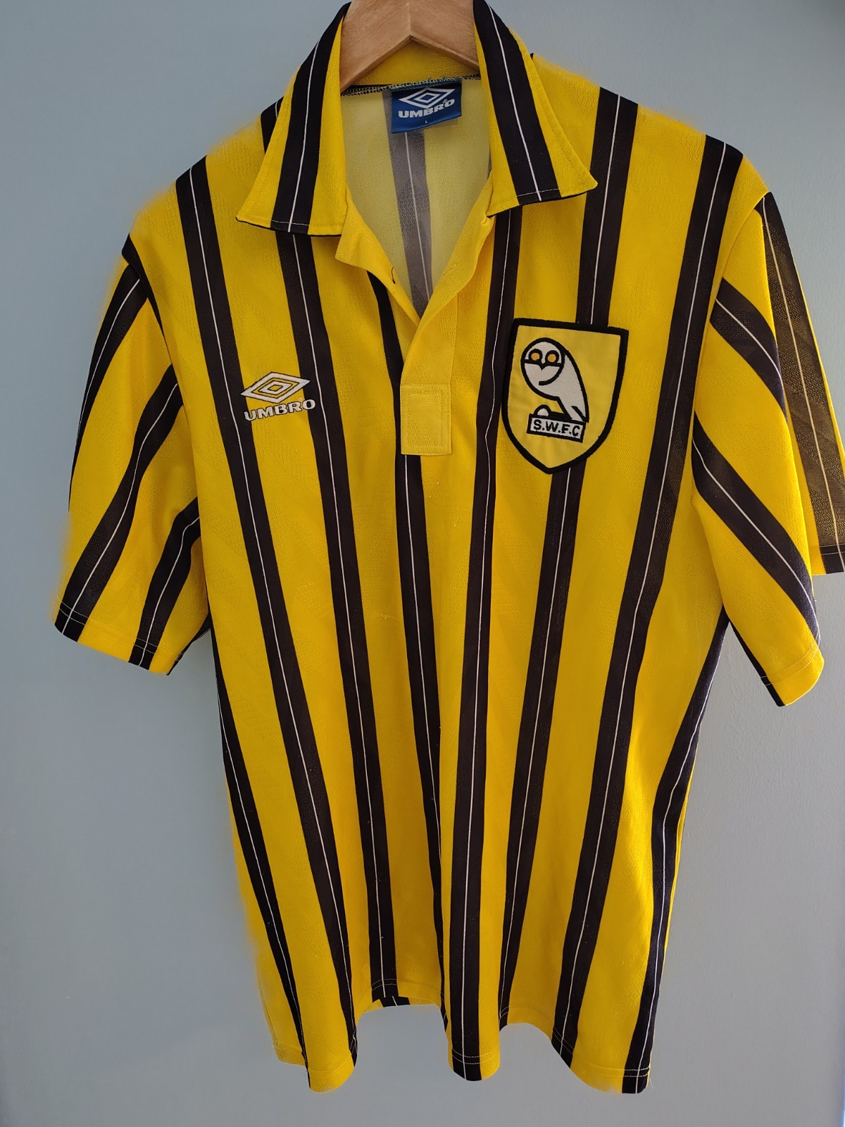 SHEFFIELD WEDNESDAY 1992/1993 GENUINE AWAY SHIRT UMBRO SIZE L ADULT SWFC for sale on Ebay