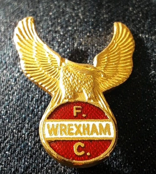 WREXHAM AFC MEMORABILIA  -  VINTAGE 1980s WREXHAM AFC EAGLE SHAPED PIN BADGE for sale on Ebay