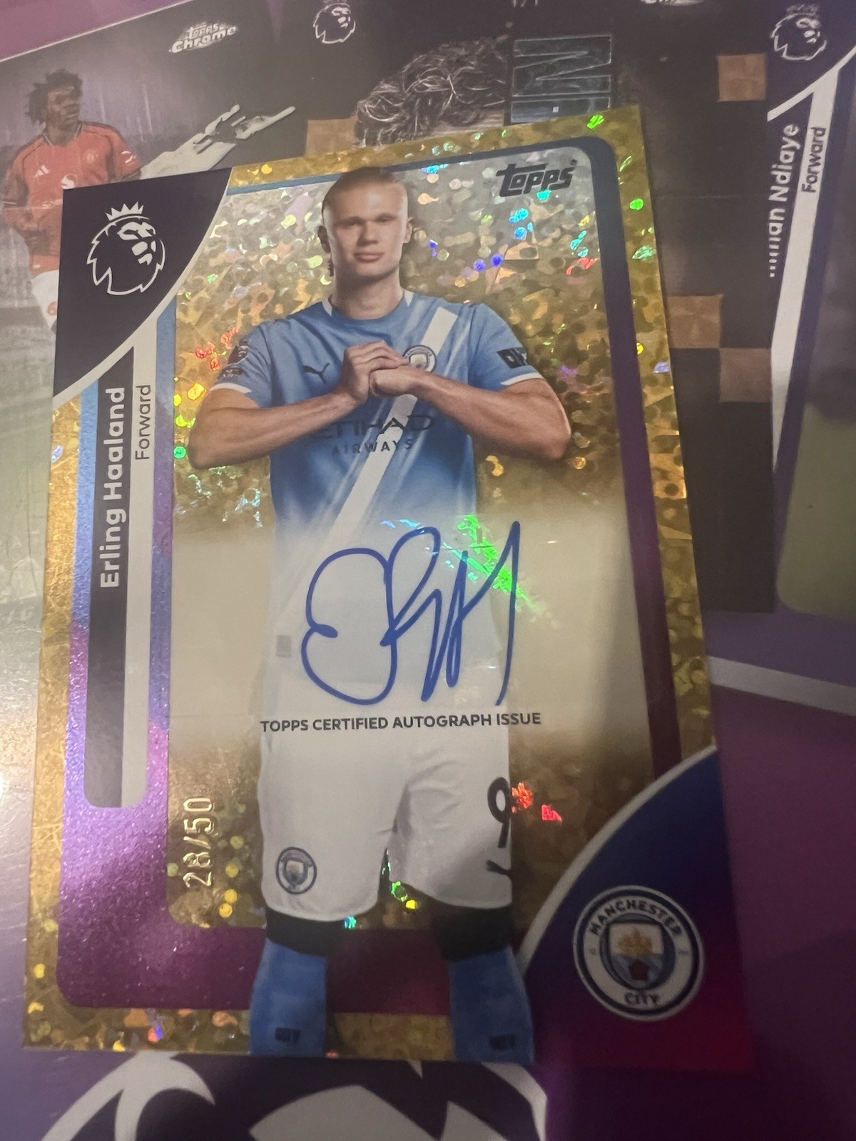 Erling Haaland Manchester City Autograph Topps Card for sale on Ebay