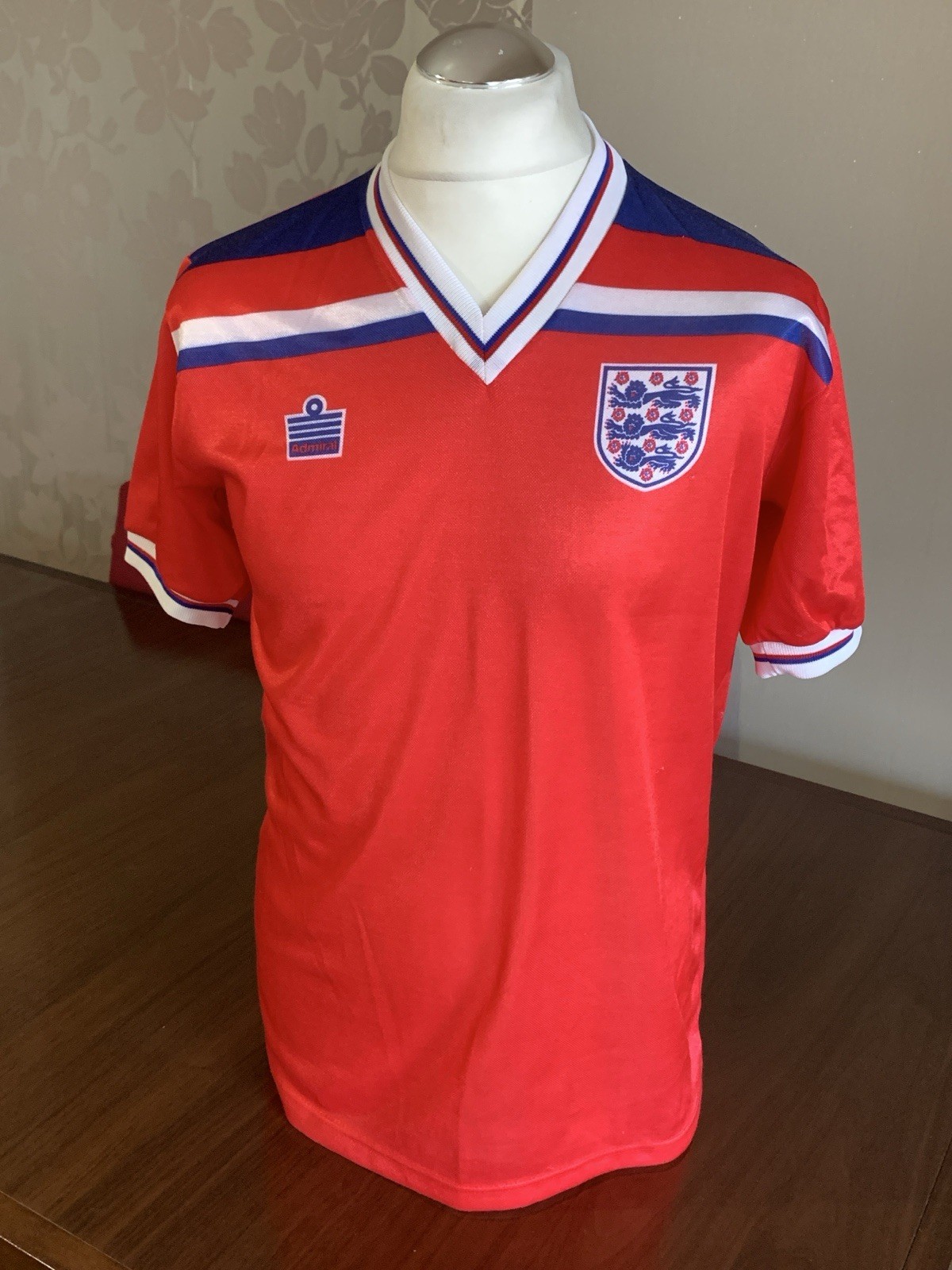 ENGLAND Original ADMIRAL 1982 Away Shirt 38-40