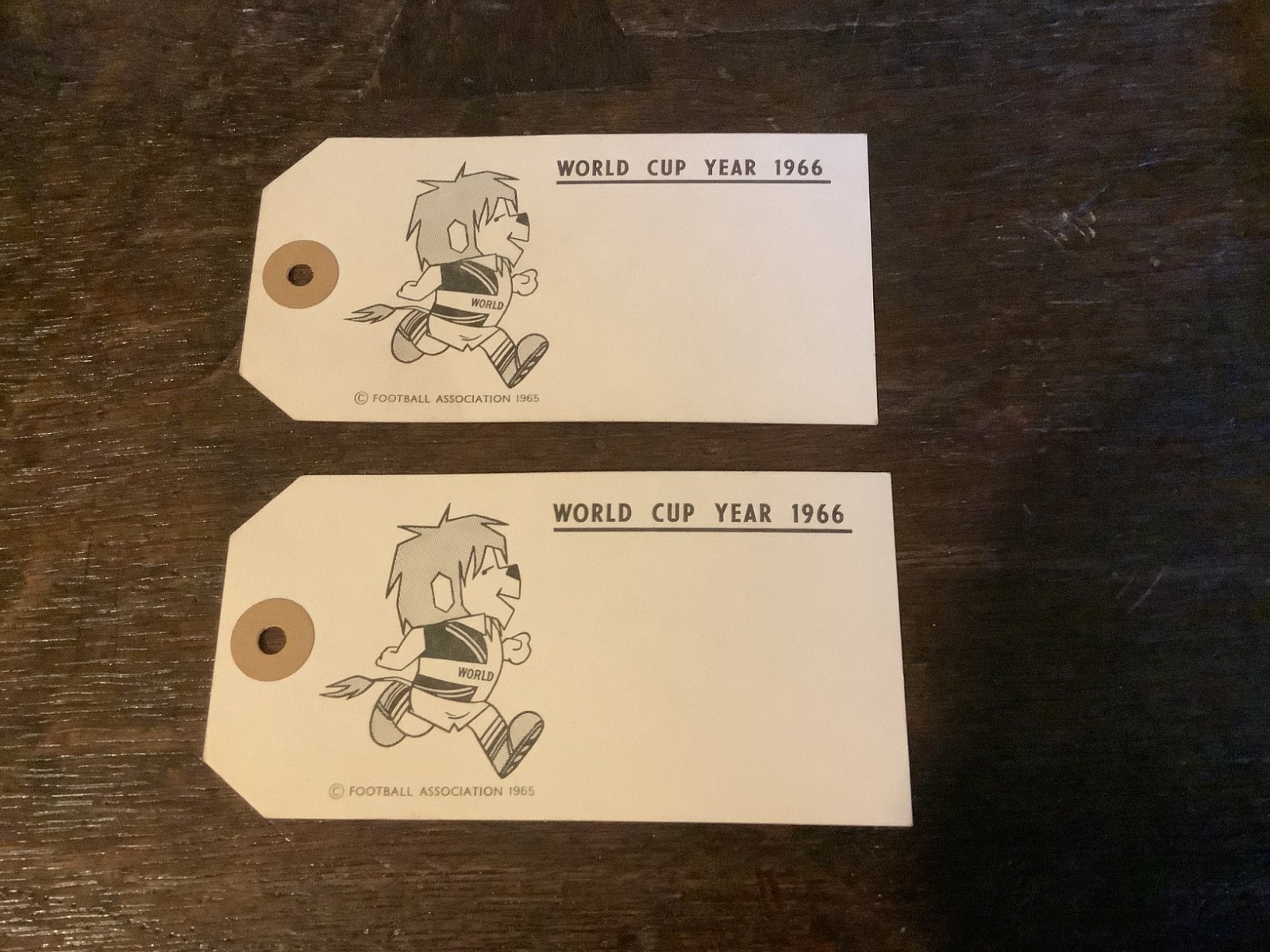 2 world cup willie lugage labels .1966 for sale on Ebay