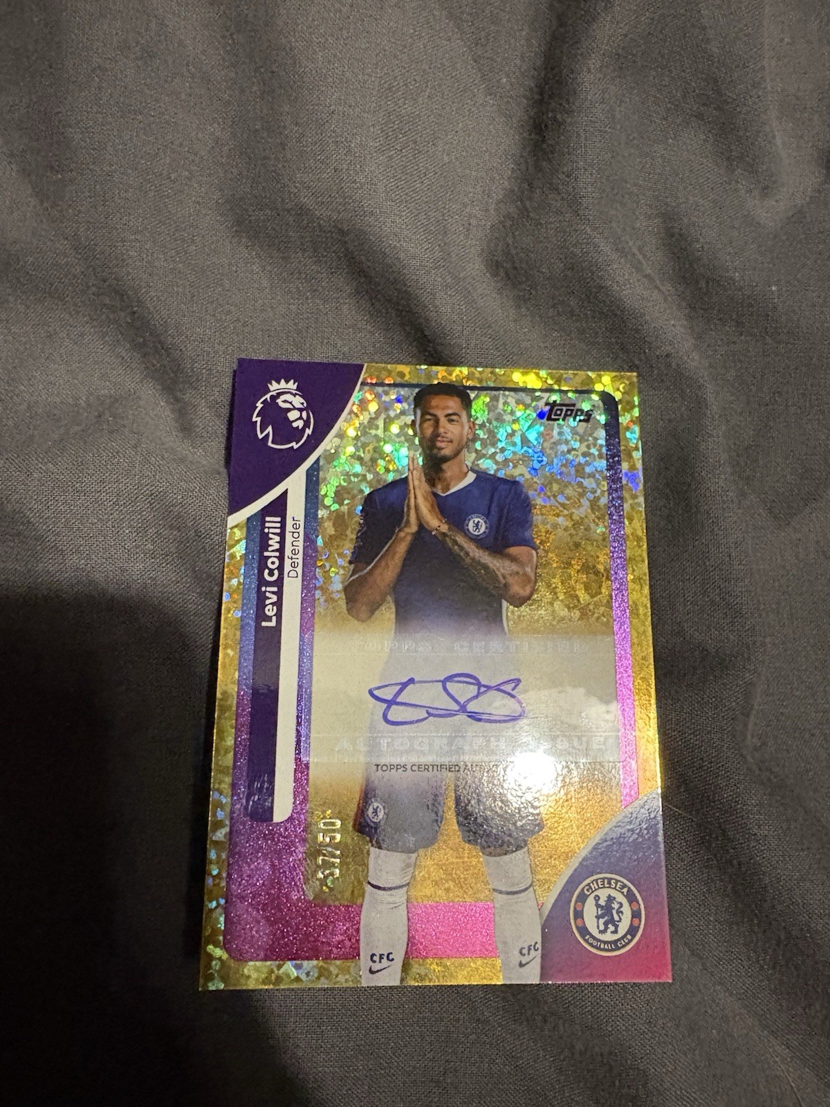 Topps Premier League 2026 Chelsea Levi Colwill Auto 37/50 for sale on Ebay