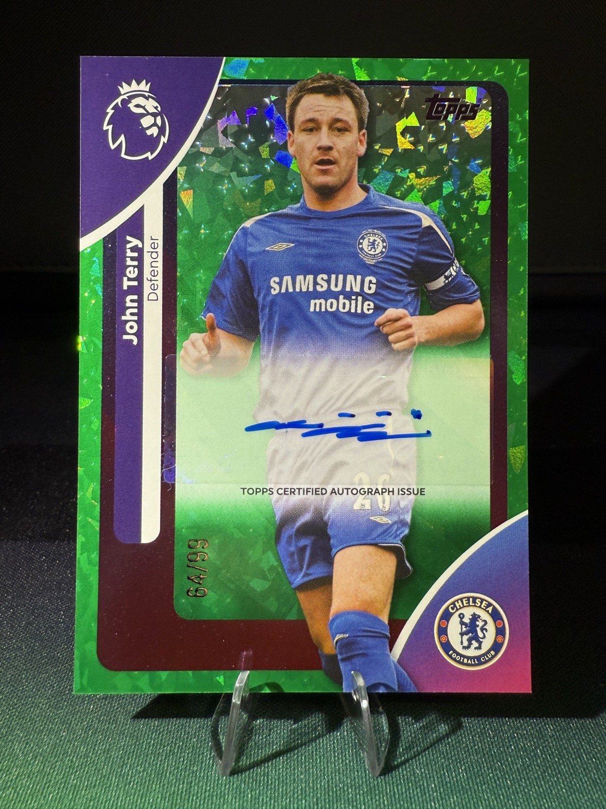 TOPPS PREMIER LEAGUE 2026 JOHN TERRY CHELSEA GREEN DIAMOND AUTOGRAPH /99 for sale on Ebay