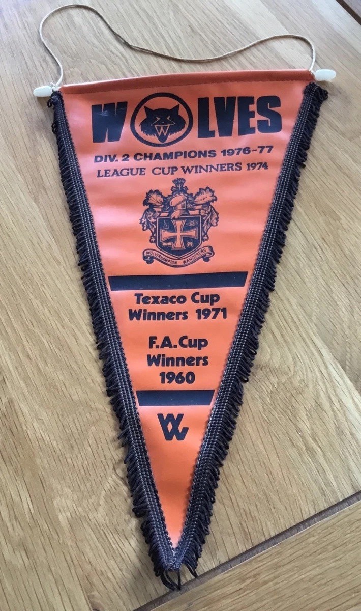 VERY RARE WOLVES WOLVERHAMPTON WANDERERS  PENNANT DIV 2 CHAMPIONS 1976 - 77   for sale on Ebay