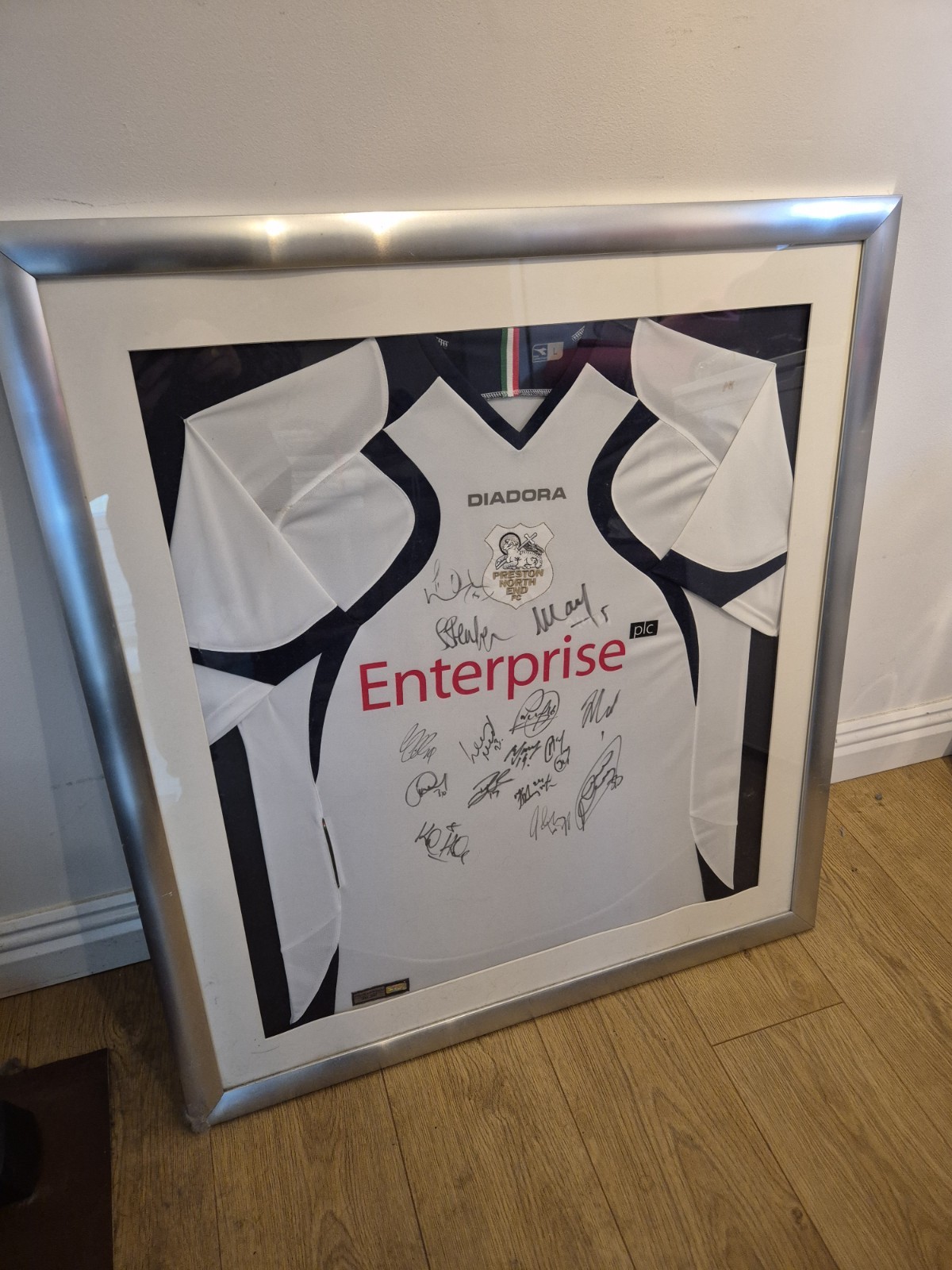 Preston North End Signed Shirt Framed  2007/08 for sale on Ebay