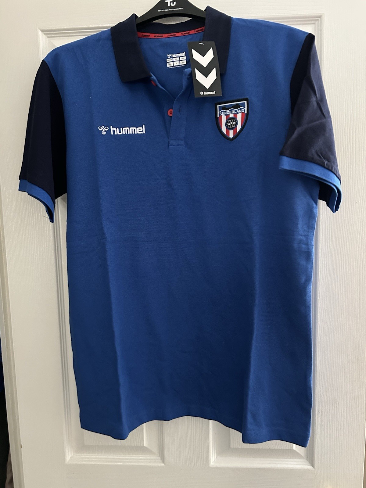 Sunderland AFC Hummel 2025/26 Cotton Polo Shirt Away Kit Inspired - XL - BNWT for sale on Ebay
