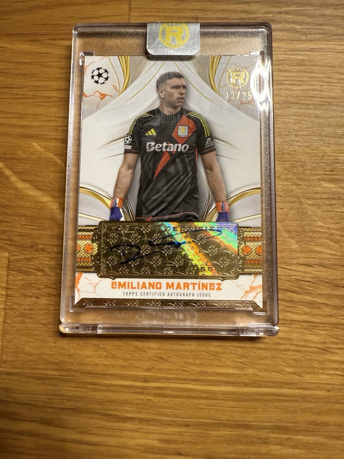 Emiliano Martinez 2024-25 Topps Reverence Auto /25 Aston Villa GK RA-EM for sale on Ebay