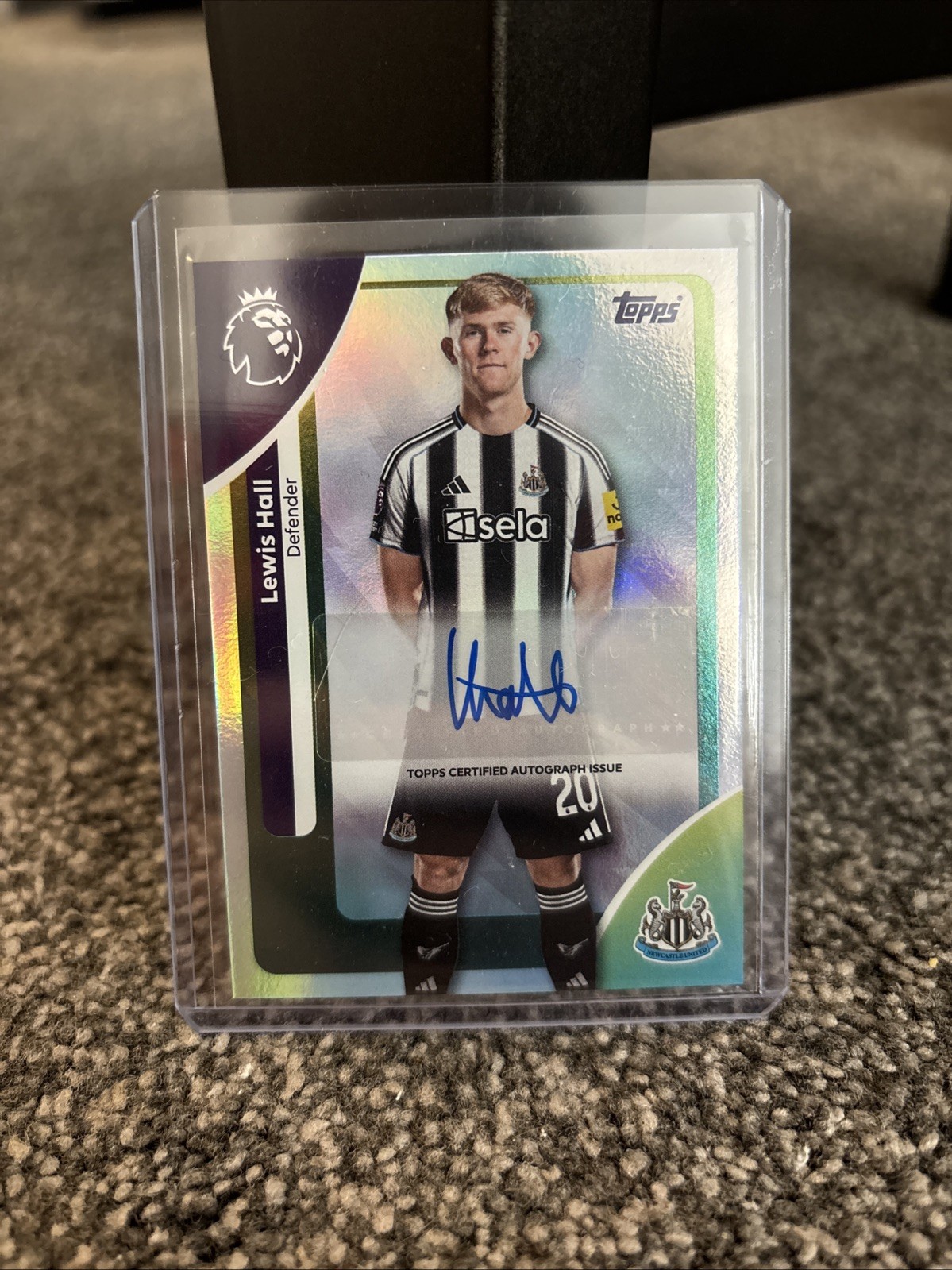 Lewis Hall Auto Base Player Variation Topps Premier League 25/26 Newcastle UTD for sale on Ebay
