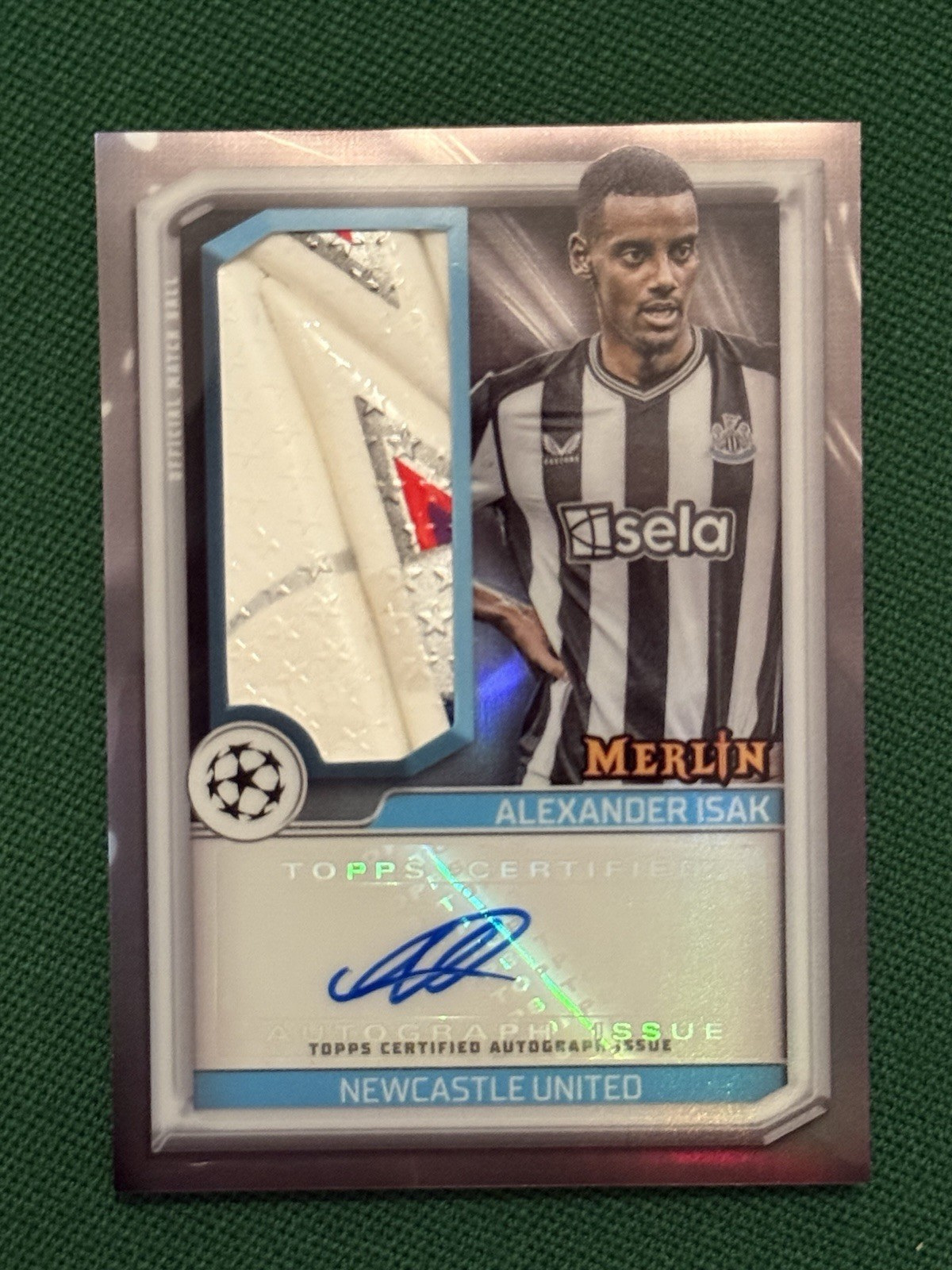 2024 Toops Merlin Alexander Isak Auto Patch Matchball Newcastle United for sale on Ebay