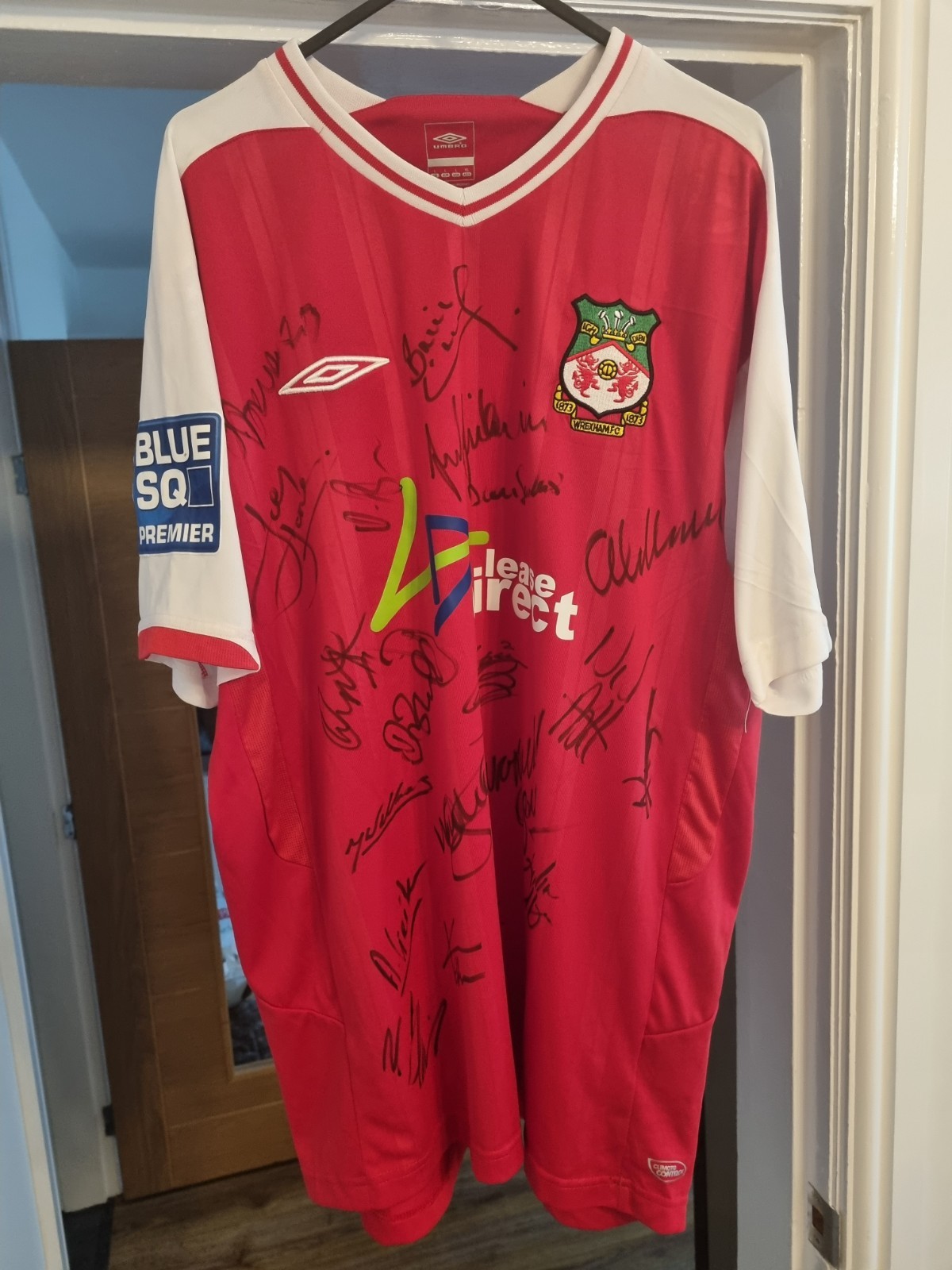 Wrexham AFC signed players shirt includes Joey Jones the manager and team for sale on Ebay