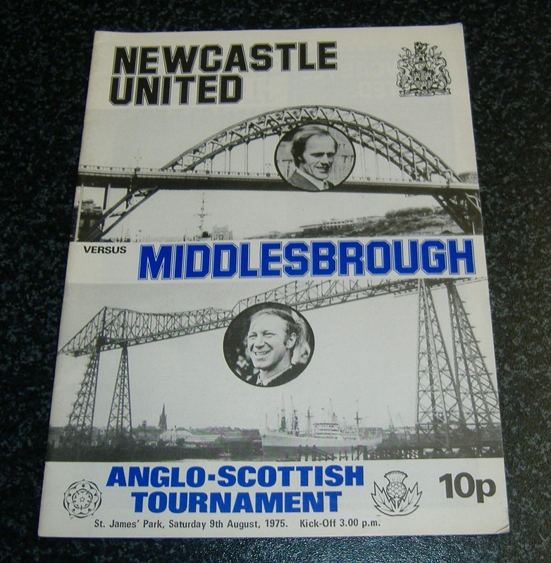 Newcastle v Middlesbrough 1975 - Anglo Scottish Cup for sale on Ebay
