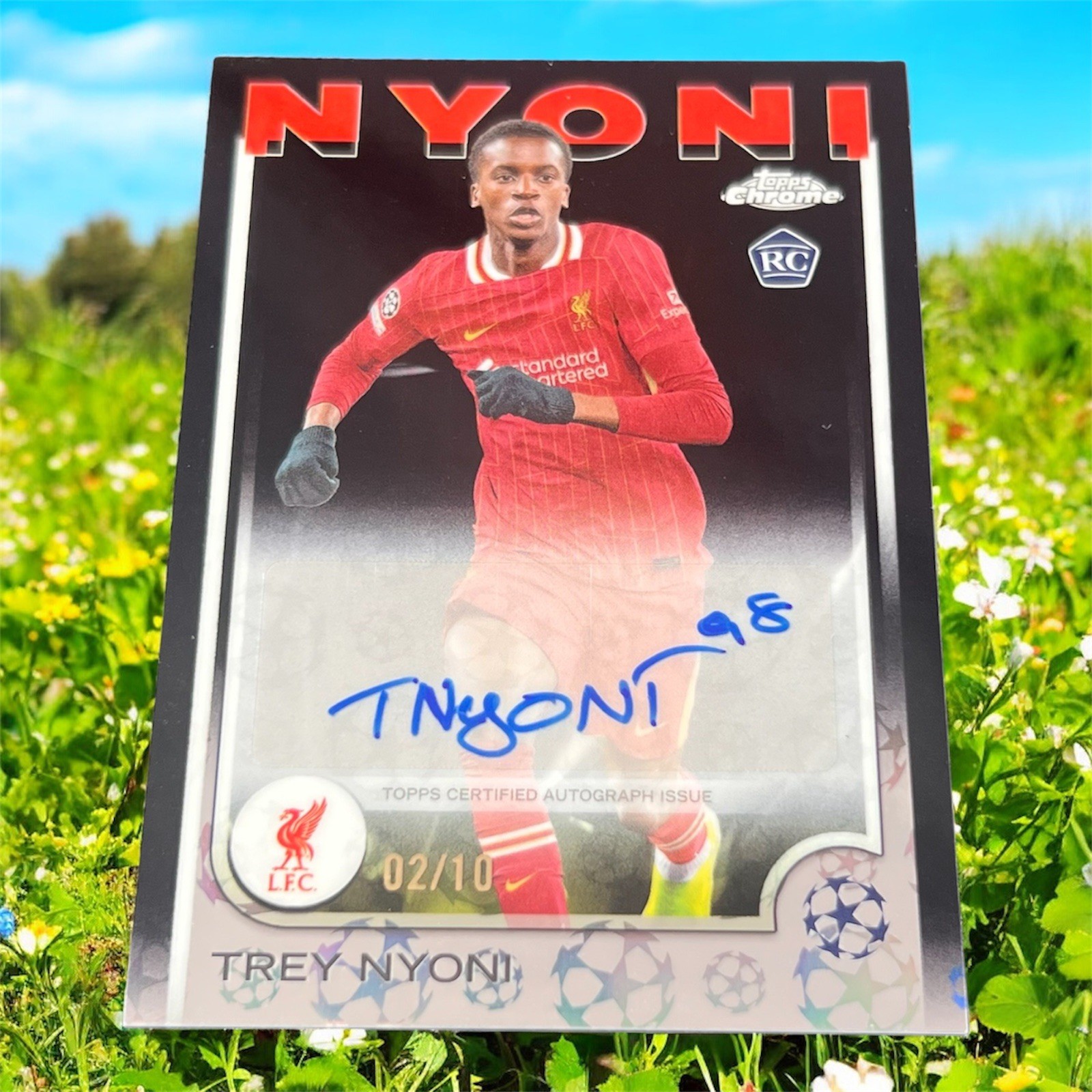 Trey Nyoni Liverpool Auto /10 Topps FRACTOR StarBall BIG RC Chase for sale on Ebay