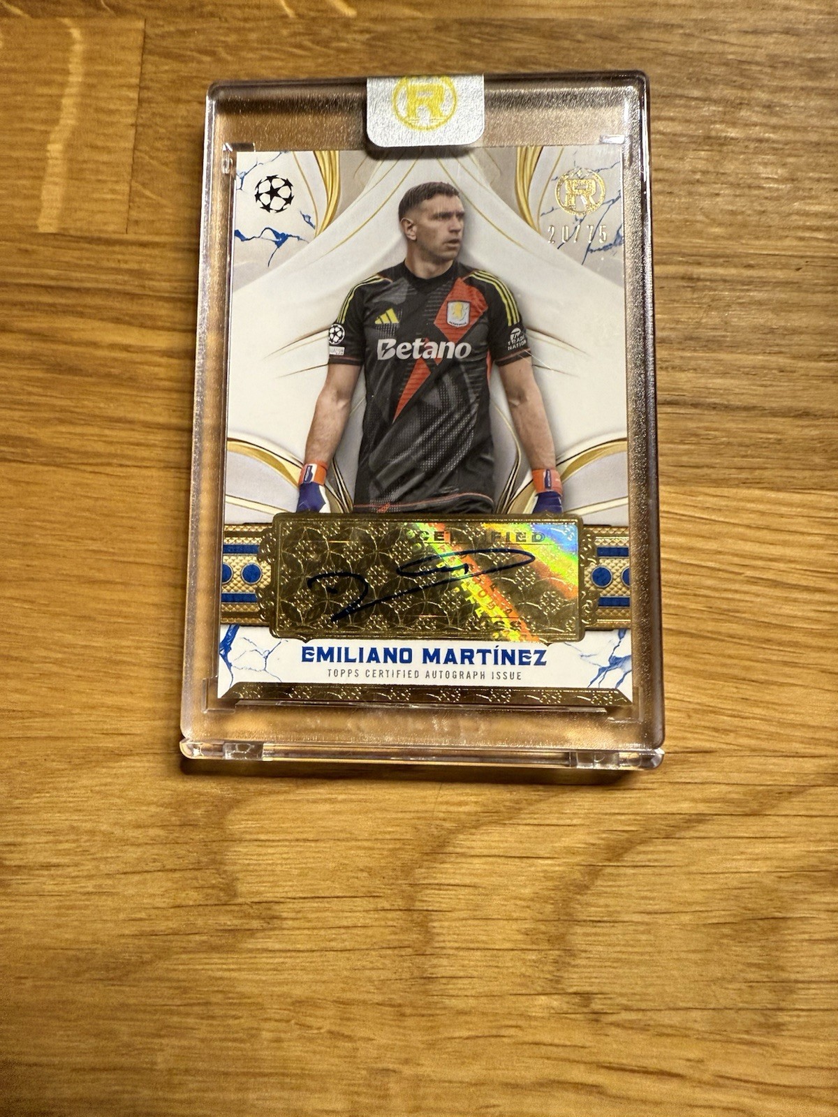 Topps - Reverence - Auto - Aston Villa - Emiliano Martinez /75 - for sale on Ebay