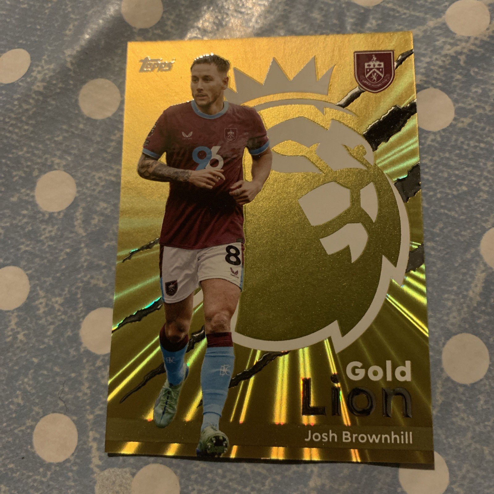Topps Premier League 2025/2026 Gold Lion Josh Brownhill Burnley #Gl19 for sale on Ebay