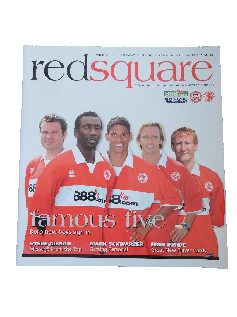 Middlesbrough v. Newcastle United 14/8/04 Premiership for sale on Ebay