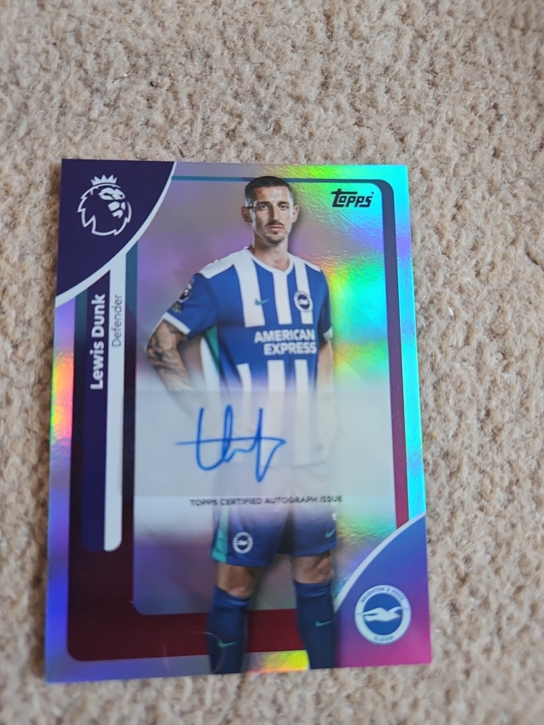 TOPPS Premier League 2026 Lewis Dunk - Brighton AUTOGRAPH AC-LD for sale on Ebay
