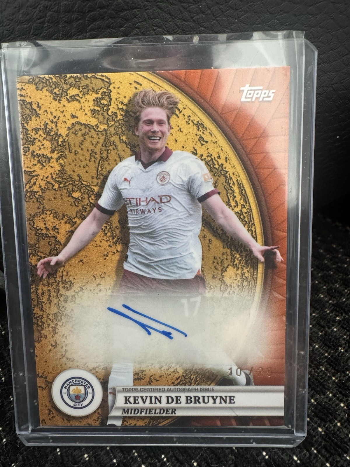 Topps Manchester City Kevin De Bruyne Gold Moon Auto 10/25 for sale on Ebay