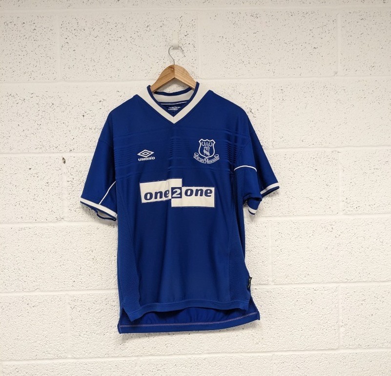 Umbro Everton Football Shirt 1999-2000 Home Blue Vintage - Size L for sale on Ebay