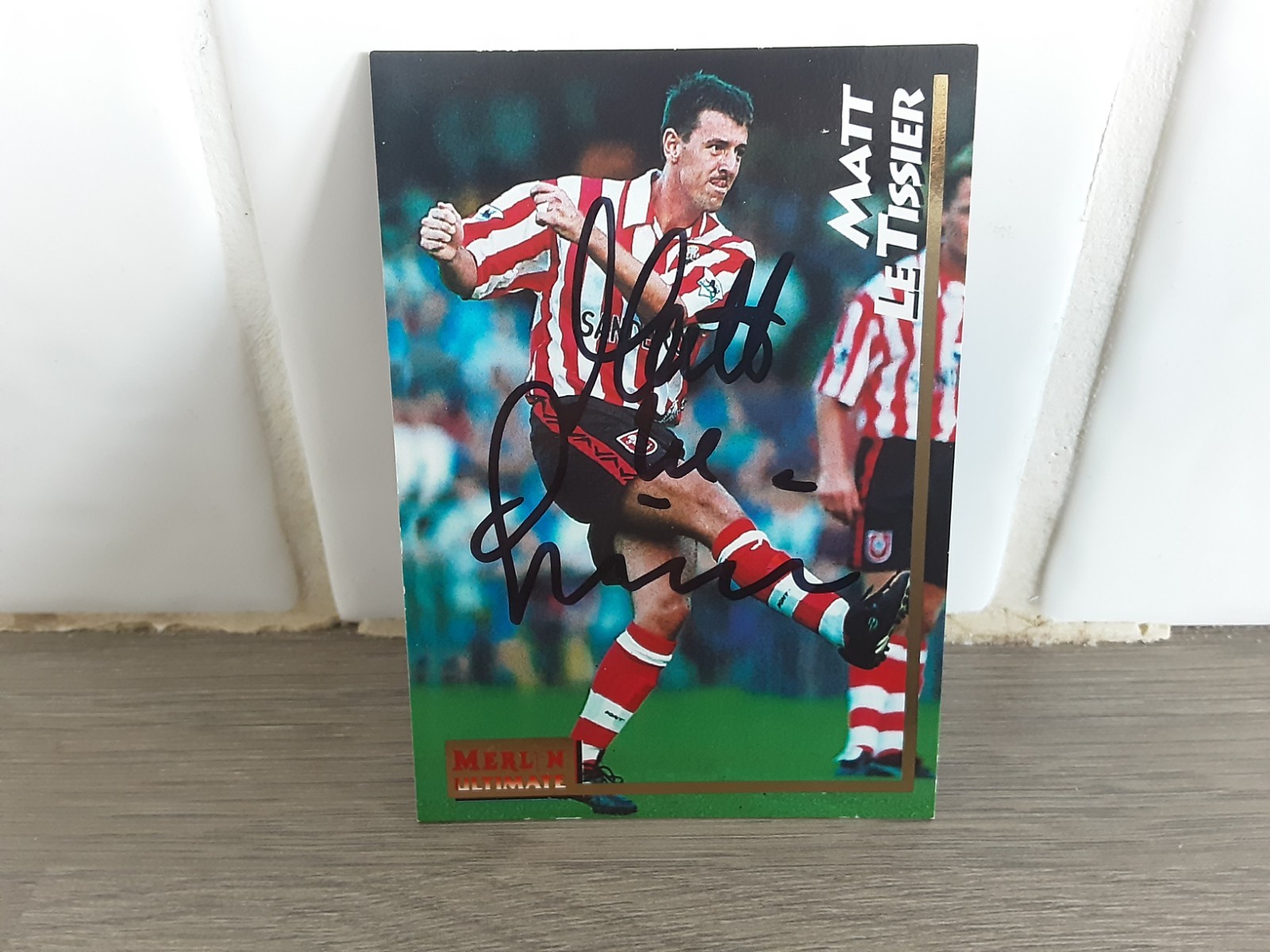 SOUTHAMPTON - MATT LE TISSIER Signed Merlin Ultimate 95/96 Football trade card  for sale on Ebay
