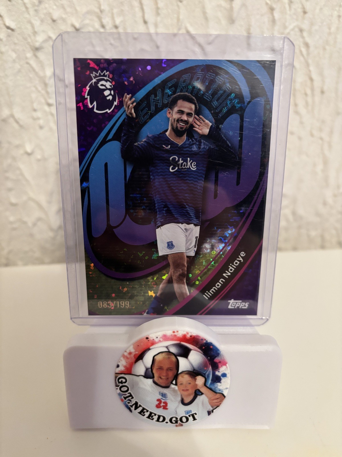 Iliman Ndiaye Generation Now Purple Parallel /199 Everton  for sale on Ebay